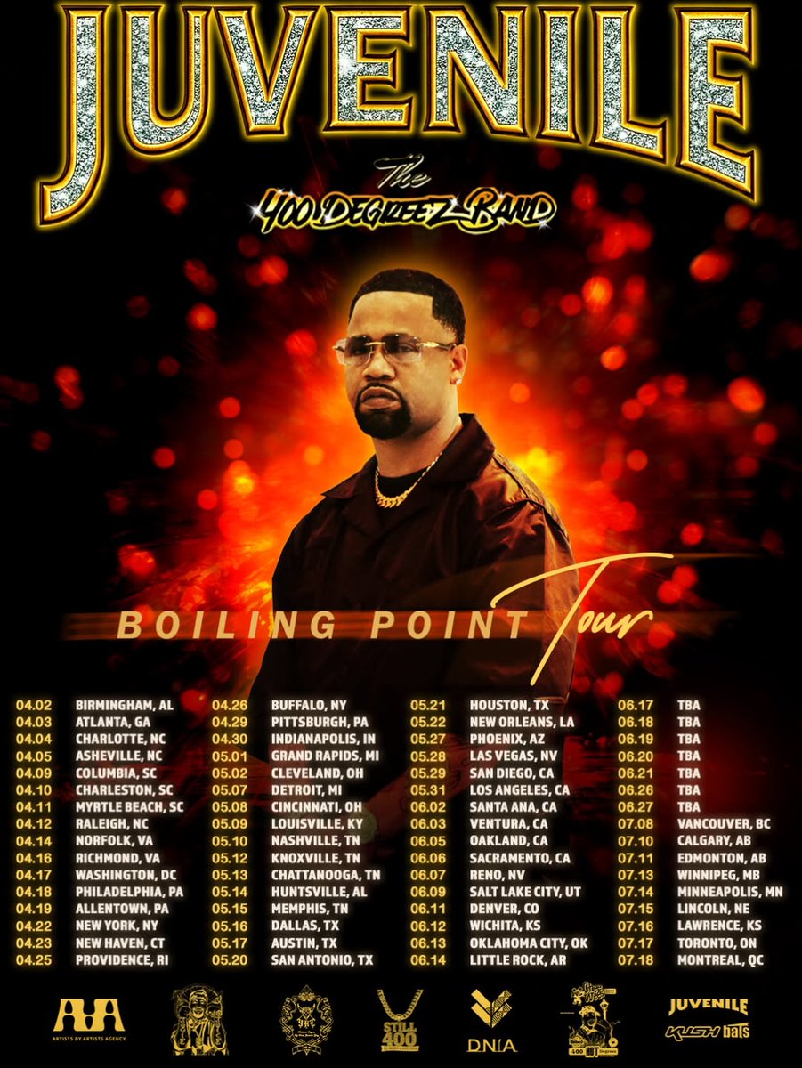 JUVENILE tour poster — 2026